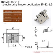 DomeDecor 1 1สแตนเลส5 2 2.5 3นิ้วบานพับสปริงอัตโนมัติประตูตู้เสื้อผ้าฮาร์ดแวร์และเฟอร์นิเจอร์บานพับข