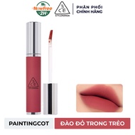 Son Lì 3CE Mịn Môi Paintingcot - Đào Đỏ Trong Trẻo 4g