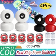 4Pcs PU Skateboard Wheels 95A Longboard Bearings with Spacers Bushing Skateboard Parts Replacement