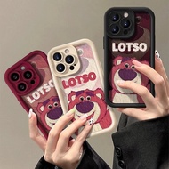 Cute Strawberry Bear Lotso Casing For Redmi 13C 12 10 10C 9 9A 9C Note 8 7 Pro A2 A1 Shockproof Case