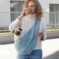 亞麻寵物斜背包JOSIE 輕量夏季外出袋