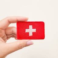 STATE FLAG EMBROIDERY PATCH SWITZERLAND FLAG EMBROIDERED BADGE/ SWISS FLAG IRON PATCH/