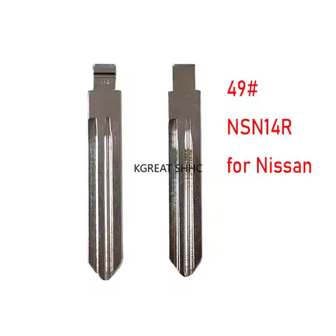 10pcs 49# KD Metal Blank Uncut Flip NSN14R KD Remote Key Blade for Nissan Remote Car Key Blade NO.49