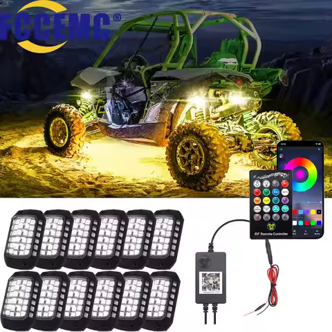 RGB LED Ambient Light Remote APP Control Waterproof Super Bright Car Chassis Undergolw Lights For Po