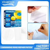 YEGBONG 30pcs Swimming Float Repair Patch Inflatable Toy Clear Repair Tape for Swimming Ring Air Dinghies Outdoor Pool Accessories Swimming Float Repair Patch PVC Pool Inflatable Toy Repair Tape Clear Swimming Ring Air Dinghies Adhesives Accessories