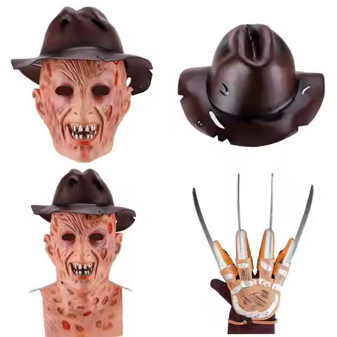 Horror Scary Monster Deluxe Evil Devil Freddy Krueger Mask Halloween Movie A Nightmare On Elm Street