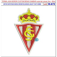 FC-36 PATCH EMBROIDERY SPORTING DE GIJON FOOTBALL/CLUB ACCESSORIES