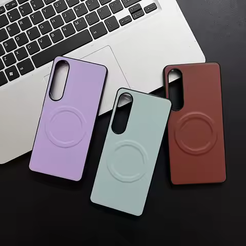 Luxury PU Leather for Magsafe Magnetic Phone Case for Sony Xperia 1 10 5 IV V VI III Ace Wireless Ch