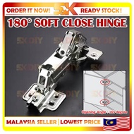 180 Degree Soft Close Cabinet Door Hinge 35mm Diameter for Kitchen Cabinet Cupboard (180^ Hinge) Eng