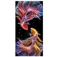 Koi Cross Stitch DIY Embroidery Kit  11CT 9CT Living Room Vertical Decorative Painting New Popular P