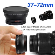 37MM43 46 49 52 55 58 67 72mm 0.45X Super Makro Sudut Lebar Fisheye Kanta fotografi Makro untuk Cano