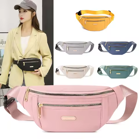 New Women Waist Bags for Women Oxford Leisure Color Chest Bag Shoulder Crossbody Waist Bags Handbags