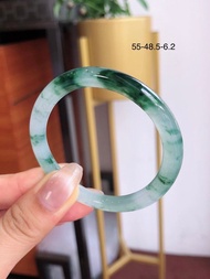 冰種翡翠天然翡翠玉鐲 A玉手鐲 玉鈪 • 冰種飄花翡翠圓鐲