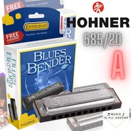 ฮาร์โมนิก้า (เม้าท์ออร์แกน) Hohner รุ่น Blues Bender Harmonica 585/20 Key A ( PACK include FREE ONLINE LESSONS )