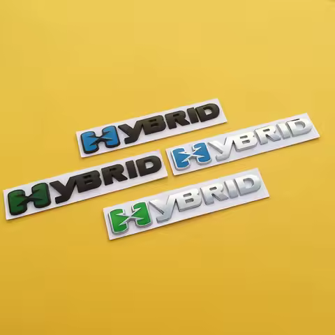 Car Sticker HYBRID Logo Emblem Chrome Badge Decals for Toyota Camry Volkswagen Mercedes Subaru Honda