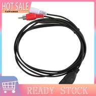 <CarFashion> 15m USB A Female Socket to 2 RCA Male Plug Audio Video Extension Cable Cord