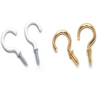 20PCS/pack Hook screw, Gold and White with pvc cover. 1inch 1-1/4inch 2inch.