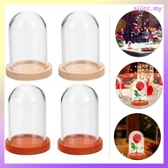 10 Pcs Mini Preserved Flower Cover Display Case Cloche Glass Dome