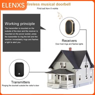 3PCS Wireless Door Bell Volume Music Doorbell Household Outdoor Alarm Office Apartment Transmitter Alerts Equipment
