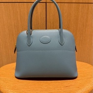 HERMÈS Bolide 27公分 北方藍 金色金屬