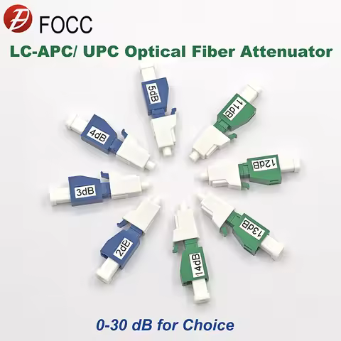 LC/APC UPC Fixed Optical Fiber Attenuator Adapter Connector Male-Female 0dB~30dB Light LC Single Mod