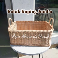 Rattan Basket - Jumbo Ear Box 35x25cm Storage Box Organizer