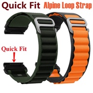 22mm 26mm Soft Nylon Alpine Loop Band Quick Fit Strap For Garmin Fenix 7 7X 6 6X Pro 5 5X Plus 3 3HR 2 Approach S62 S60