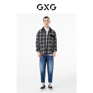 GXG Men's Black & White Checked Casual Shirt - Fall 2022