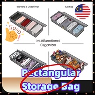 [Beg simpanan segi empat tepat]53L under bed storage box Bed Capacity Under bed Storage with Transpa
