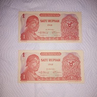 uang kuno 1 rupiah tahun1968