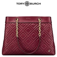 [Clearance]Tory Burch 41885 Fleming Triple-Compartment Tote Leather Shoulder Bag [Red]