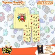 Among Us Yellow Kids Pajama Set