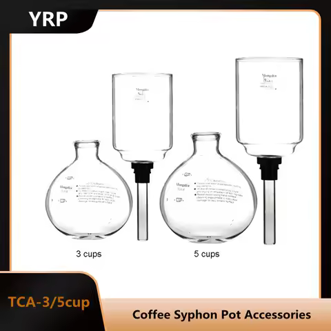 YRP Coffee Syphon Pot Accessories TCA-3/5cup High Quality Glass Siphon Vacuum Pot Coffee Maker Parts