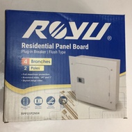 Royu 4 Branches 2 Pole Residential Panel Board For Plug-In Breaker Flush Type