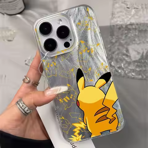 Cute P-Pokemon Pikachu Pattern Phone Case For iPhone 17 16 15 14 13 12 11 Pro Max XR XS MAX 7 8 PLUS