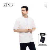 Zind Hamilton Linen Outer - Kemeja Pria Bisnis Kasual Outer Linen Premium Putih