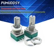 5PCS RK097N 100K single linked potentiometer B100K with a switch audio 3pin shaft 15mm amplifier sea