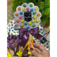 Doorgift/ Goodies Kanak-Kanak Bangle Candy Nabati Stick Custom Sticker