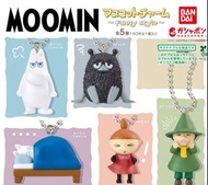 最新 Bandai MOOMIN Funny Style Mascot Charm 姆明 阿美 史力奇 扭蛋