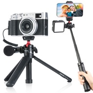Ulanzi MT-16 Camera Tripod Stand Holder, Mini Tabletop Tripod Selfie Stick with Cold Shoe, Travel Tr