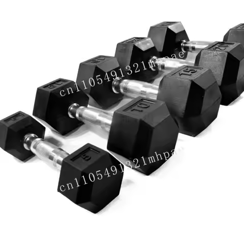 Professional gym hexagonal dumbbell set 5kg 7.5kg 10kg 20kg weight rubber coated cast iron and steel