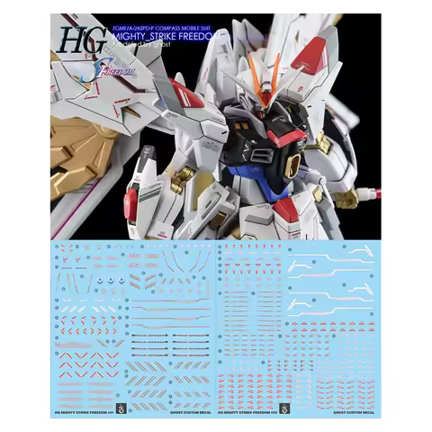 YAN Decal HG 1/144 Mighty Strike Freedom Fluorescent Waterslide Decals High Precision Model Marking 