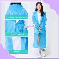 H-4 edf-62 Plain Thick Poncho Raincoat 150gr Coat Suit EVA Raincoat Korean Transparent Buttons Gofun
