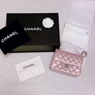 Chanel Classic Flap Mini Bag Square CF17 珠光裸粉幻彩方胖子