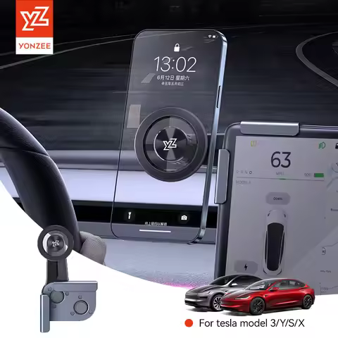 YZ for Tesla Model Y/YL Juniper 3 Highland Screen Magnetic Car Phone Holder Mounts 360° Holder for A