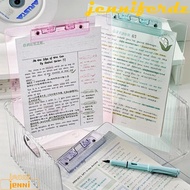 JENNIFERDZ Transparent A4 Clipboard, Writing Sheet Pad Writing Tablet A4 File Folder Organizer, Writ