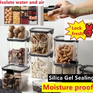 Transparent fresh-keeping can with cover food storage can snack grain storage can refrigerator stora