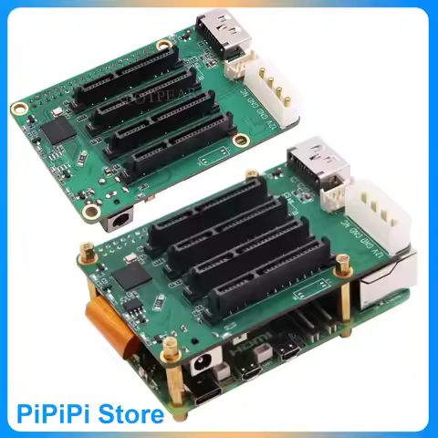 Raspberry Pi 5 Penta SATA HAT Expansion Board 4Ch SATA Interface for NAS storage For Raspberry Pi5