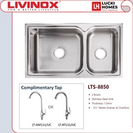 Livinox Top Mount Stainless Steel Sink LTS-8850 with Complimentary Tap