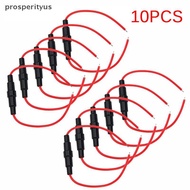 [Prs] 10 PCS 5x20mm Fuse Holder Case In-Line Screw Type With Wire Cable Stock [DDD]